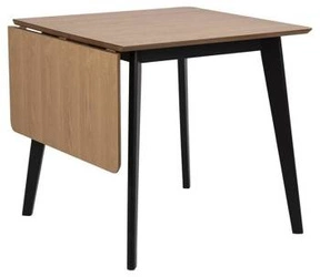 Stół rozkładany do jadalni Roxby nowoczesny naturalny/czarny 120 cm Actona