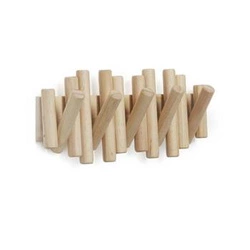 Umbra Picket drewniany wieszak ścienny do przedpokoju skandynawski naturalny 37 cm