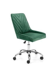 Fotel biurowy ergonomiczny Vegant zielony welurowy obrotowy do biura i pokoju młodzieżowego