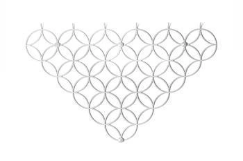 Wieszak ścienny biały metalowy Holo M POLYHEDRA nowoczesny do przedpokoju 55 cm