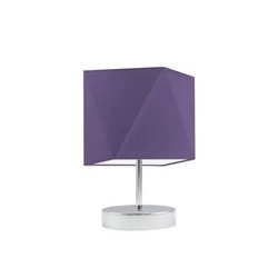 Lampka nocna do sypialni PASADENA nowoczesna fioletowa z abażurem na stolik LYSNE 30 cm