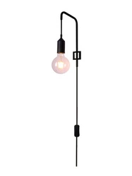 Kinkiet ścienny Laren czarny metalowy nowoczesny do sypialni salonu i pokoju młodzieżowego