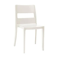 Krzesło ogrodowe Sai białe z tworzywa sztaplowane do ogrodu i sal bankietowych SCAB Design