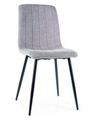 Krzesło tapicerowane Lana szare do jadalni i kuchni nowoczesne Intesi