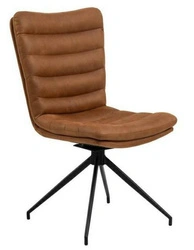 Actona Grafton krzesło obrotowe do jadalni brązowe loftowe