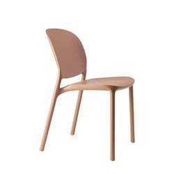 Krzesło ogrodowe z tworzywa sztucznego Hug SCAB Design karmelowe, sztaplowane, łatwe czyszczenie
