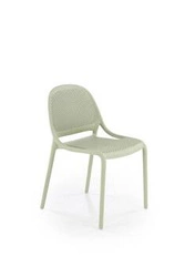 Krzesło Lynette miętowe do jadalni i ogrodu z tworzywa sztucznego, łatwe czyszczenie, sztaplowane
