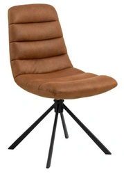 Krzesło Milford Actona obrotowe tapicerowane brązowe do jadalni