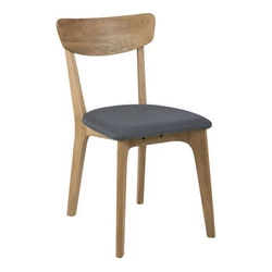 Krzesło Solen Oak Grey – szare krzesło dębowe tapicerowane w stylu skandynawskim