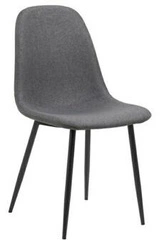 Krzesło do jadalni Celia Actona tapicerowane szare czarne nogi nowoczesne skandynawskie