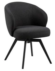 Krzesło tapicerowane Darlene Actona antracytowe obrotowe do jadalni nowoczesne skandynawskie