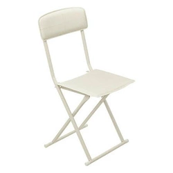 Krzesło składane metalowe białe do kuchni 5five simply smart klasyczne z oparciem