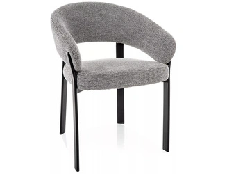 Intesi Goja krzesło tapicerowane szare z podłokietnikami do jadalni