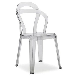 Krzesło do jadalni i ogrodu transparentne Titi SCAB Design sztaplowane nowoczesne polikarbon