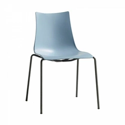 Krzesło do jadalni Zebra niebieskie nowoczesne z tworzywa sztaplowane łatwe w czyszczeniu SCAB Design