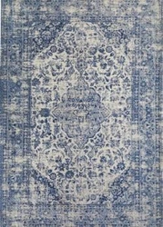 Dywan do salonu retro Sedef Sky Blue 200x300 antypoślizgowy łatwoczyszczący Carpet Decor