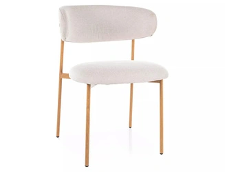 Krzesło Pasco Slim beżowe tapicerowane skandynawskie do jadalni