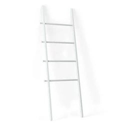 Wieszak drabina Leana biały stojący nowoczesny do przedpokoju lub na ręczniki Umbra
