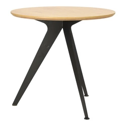 Stół Lofty Round 80 czarny/naturalny      Outlet