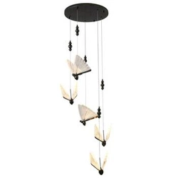 Lampa wisząca LED BEE LAMP 5 czarna 45cm nowoczesna do salonu i nad wyspę