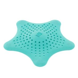 Sitko do zlewu i wanny Umbra Starfish turkusowe gumowe nowoczesne do łazienki 16 cm