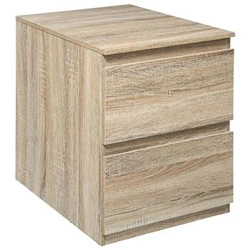 Szafka nocna drewniana Dolo 48 cm z 2 szufladami boho dąb sonoma 5five simply smart
