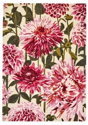 Dywan do salonu wełniany Dahlia Fuchsia Palm 250x350cm nowoczesny ręcznie tkany glamour