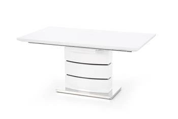 Stół rozkładany do jadalni Benno biały glamour 160-200 cm nowoczesny MDF metal Intesi