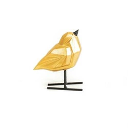 Figurka dekoracyjna Love Bird złota nowoczesna na komodę do salonu HV decor
