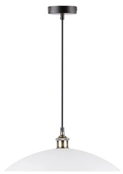 Lampa wisząca Dexter biała szklana do salonu i jadalni nowoczesna nad stół 40 cm