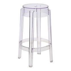 Hoker transparentny Ghost 66 cm do kuchni i jadalni nowoczesny sztaplowany D2.DESIGN