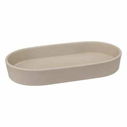 Mydelniczka ceramiczna beżowa Colors owalna do łazienki 5five simply smart