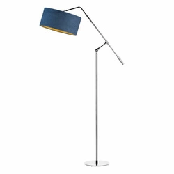 Lampa podłogowa do salonu Liberia Lysne nowoczesna glamour morska z regulacją abażur welur