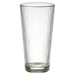Szklanka do wody Gold Edge Intesi 300 ml nowoczesna falista ze złotą krawędzią