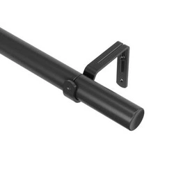 Karnisz pojedynczy regulowany Zen Umbra czarny mat metalowy do salonu i sypialni 81-162cm