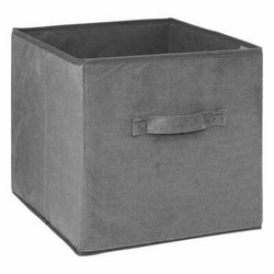 Pudełko materiałowe do regału 31x31 Velvet szare składane z uchwytem 5five simply smart