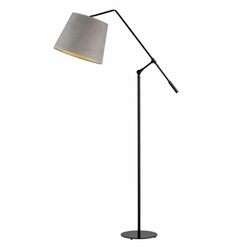 Lampa podłogowa FOYA GOLD szara nowoczesna z regulacją wysokości do salonu i sypialni