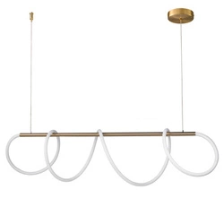 Lampa wisząca LED FANTASIA złota 120 cm nowoczesna do salonu i nad stół