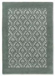 Dywan do salonu wełniany Catarina Fern 170x240 zielony klasyczny łatwoczyszczący Laura Ashley