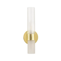 Kinkiet ścienny CANDELA złoty 31 cm nowoczesny szklany do salonu i sypialni Step into Design