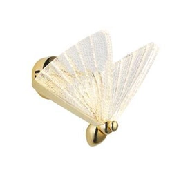 Kinkiet LED złoty BEE Step into Design nowoczesny do salonu i sypialni 22 cm