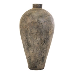 Wazon ceramiczny Corvo szary duży z terakoty nowoczesny dekoracyjny do salonu 80 cm
