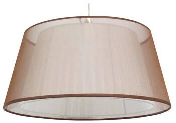 Lampa wisząca Charlie 45 brązowa nowoczesna do salonu i jadalni z tkaniny CANDELLUX