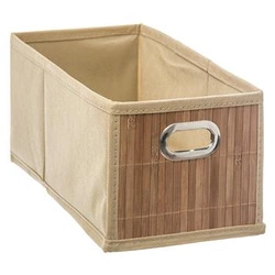 Pudełko do regału bambusowe Kali 15x31 naturalne, pojemnik na drobiazgi 5five