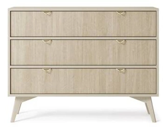 Komoda z szufladami Sage 106 cm drewniana w jodełkę glamour do salonu i sypialni