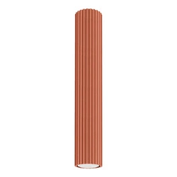 Plafon sufitowy KARBON 40 czerwony minimalistyczny do salonu i sypialni aluminium SOLLUX