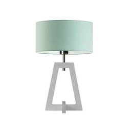 Lampka nocna z abażurem Clio miętowa glamour do sypialni i salonu personalizowana LYSNE