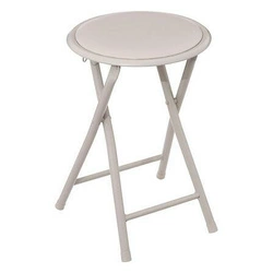 Taboret składany Yaiza beżowy do kuchni klasyczny metalowy 45 cm 5five simply smart