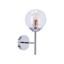 Kinkiet ścienny Best nowoczesny chrom glamour z transparentnym kloszem do sypialni CANDELLUX