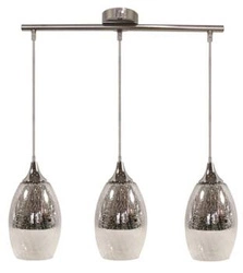 Lampa wisząca Celia srebrna szklana 3-punktowa nowoczesna do salonu i nad stół